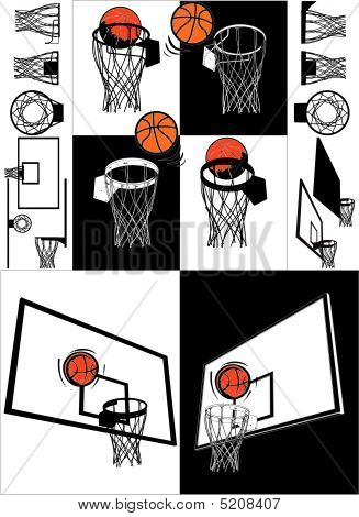 Basket och ryggstöd vektor