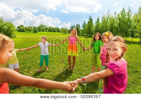 Girls Play In The Park