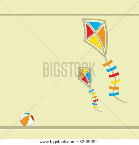 Two Flying Kites.