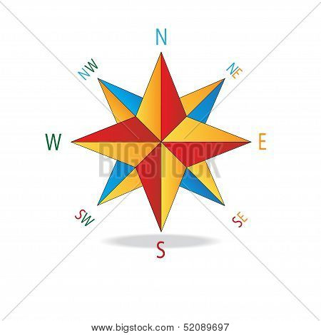 Multicolor Star Compass.