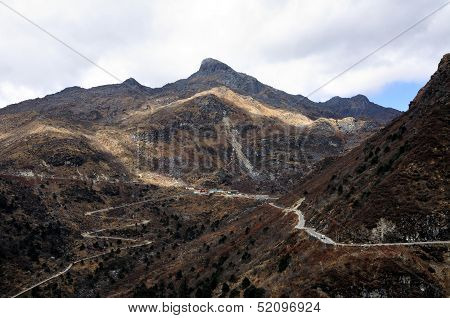 Road Through Mountain Range, Sikkim