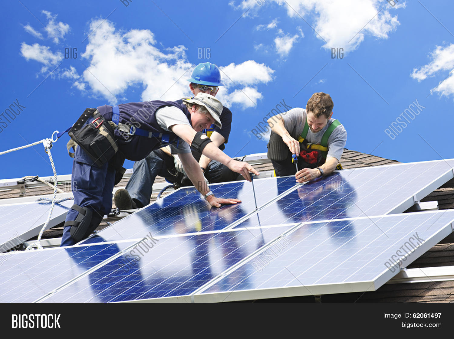 Workers Installing Image & Photo (Free Trial) Bigstock