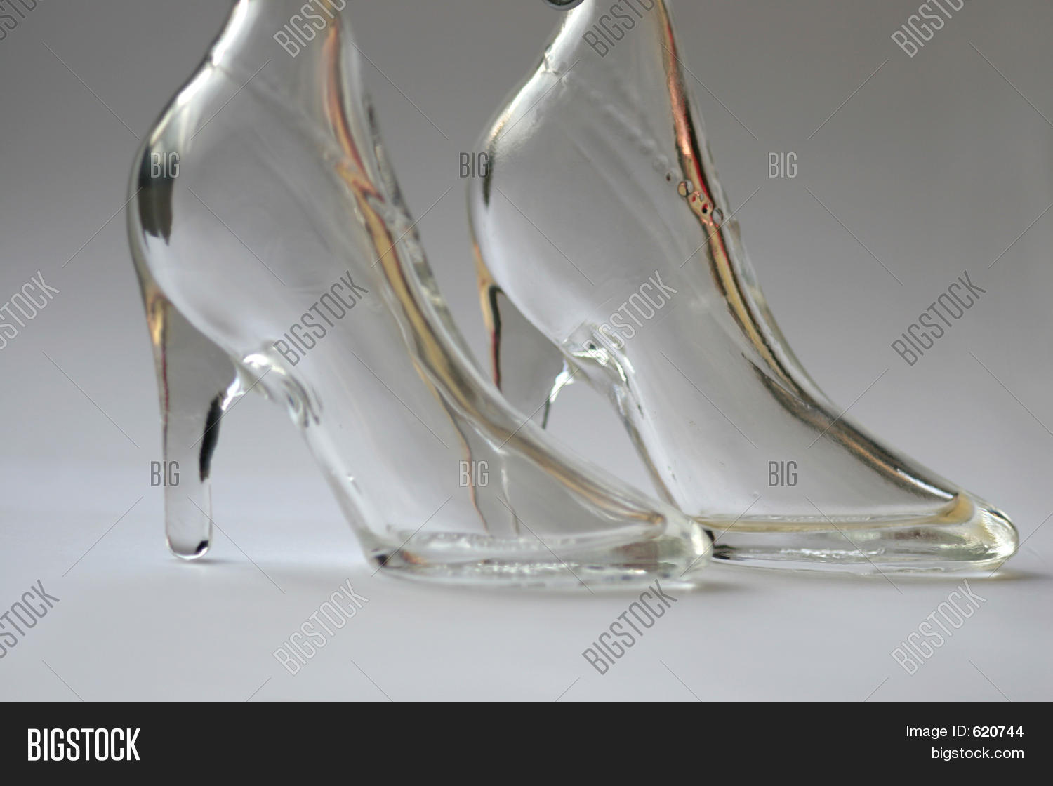 glass shoes heels