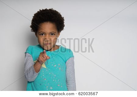 angry african american girl