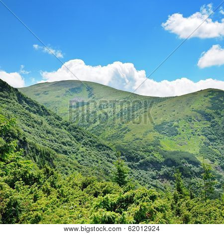 Mountains  And Blue Sky