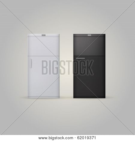 Illustration of two fridges