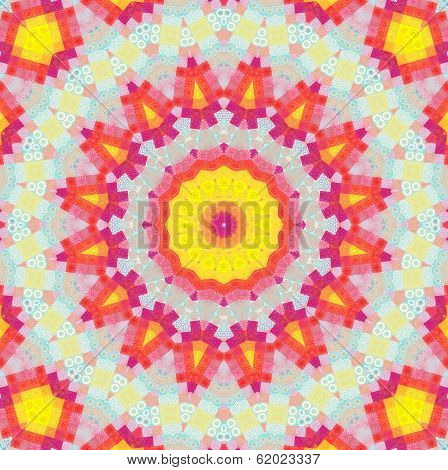 Color Background With Abstract Mosaic