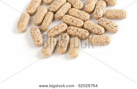 Multivitamin Tablets On White