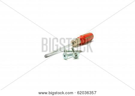 Screwdriver And Three Screw