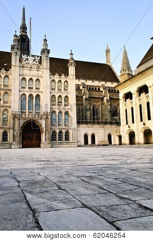 Guildhall building and Art Gallery in City of London
