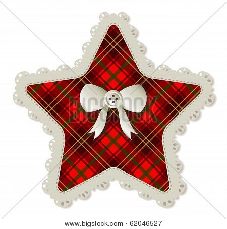 Plaid Star Patch