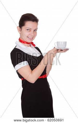 Pretty Flight Attendant Or Hostess
