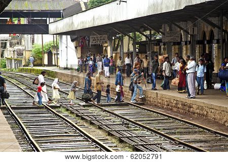 Passing Station Hutton By Riding The Scenic Mountain Track From Nuwarelia To Colombo