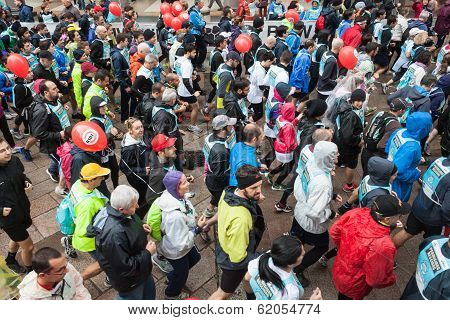 Athletes Taking Part In Stramilano Half Marathon
