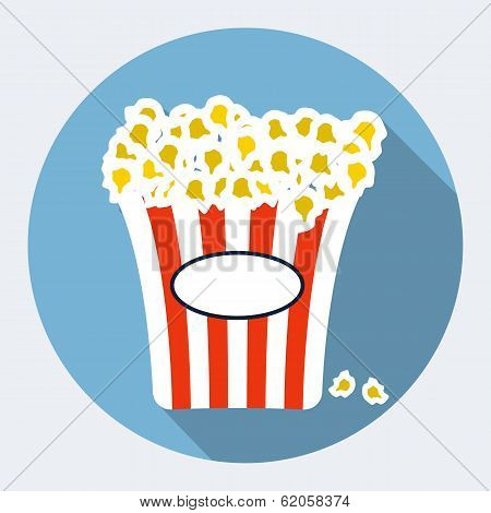 Popcorn flat icon