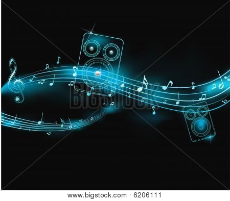 Neon muziek illustratie