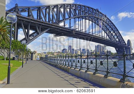Sydney Harbour Bridge with City Skyline, Sydney, Australia