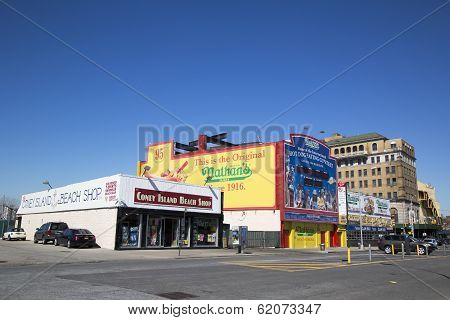 Coney Island Landmarks The Nathan s original restaurant and Coney Island Beach Shop