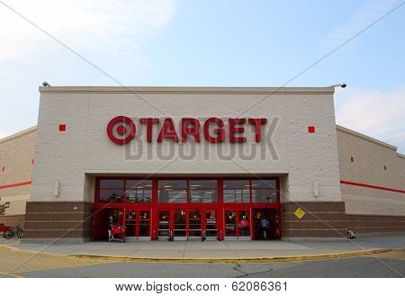 HACKENSACK - JULY 11: Shoppers walk past a Target department store in Hackensack, New Jersey on Thursday, July 11, 2013.  The Target Corporation is an American retailing company, 