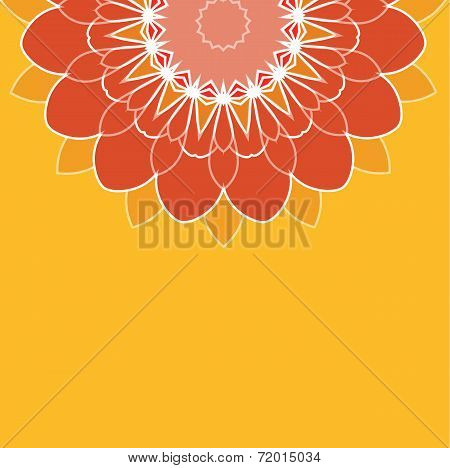Romantic fuzzy flower background on retro vintage