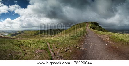 Panorama Landscape Over Brecon Beacons National Park