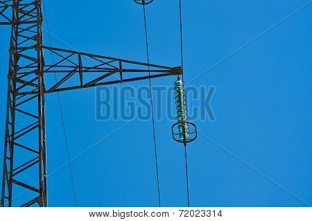 High-voltage Tower. Electric Powerlines