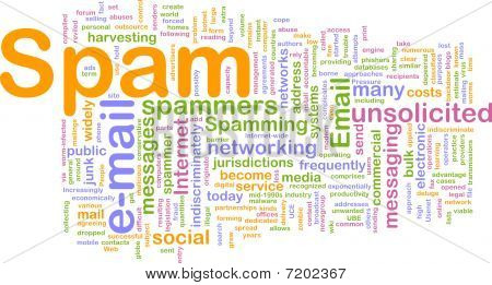 Spam E-mail háttér koncepció