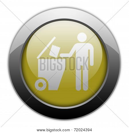 Icon, Button, Pictogram Trash Dumpster