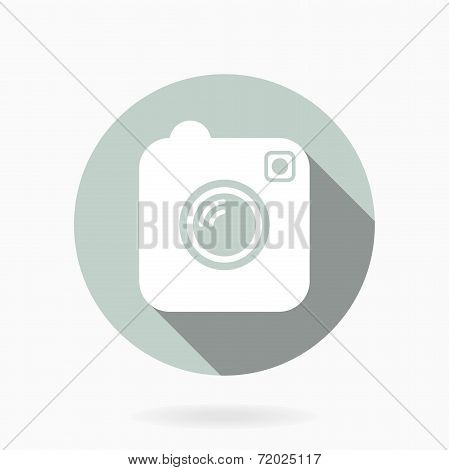 Camera Vector Icon With Flat Design