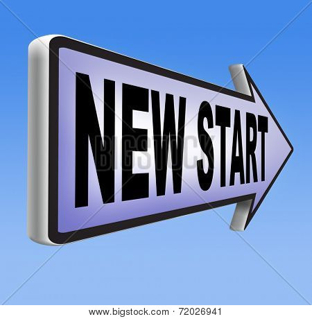 new start again or chance back to the beginning and play game road sign arrow 
