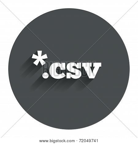 File document icon. Download CSV button.
