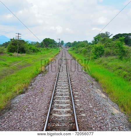 Train Tracks In Country Developing