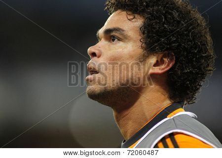 BARCELONA - JAN, 21: Pepe Lima of Real Madrid during the Spanish Kings Cup match between Espanyol and Real Madrid at the Estadi Cornella on January 21, 2014 in Barcelona, Spain