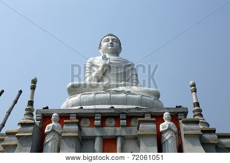 HOWRAH, INDIA - FEBRUARY 14: Buddhist temple in Howrah, West Bengal, India on February 14, 2014