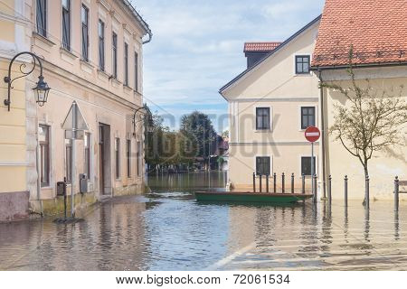 Flooded street
