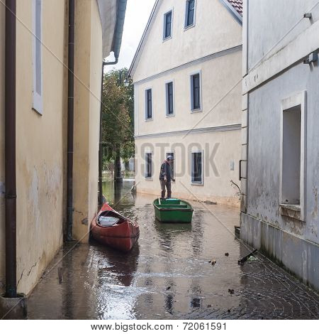 Flooded street