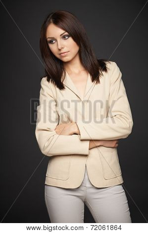 Pensive business woman