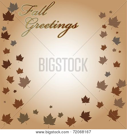 Fall Greetings Vector Background