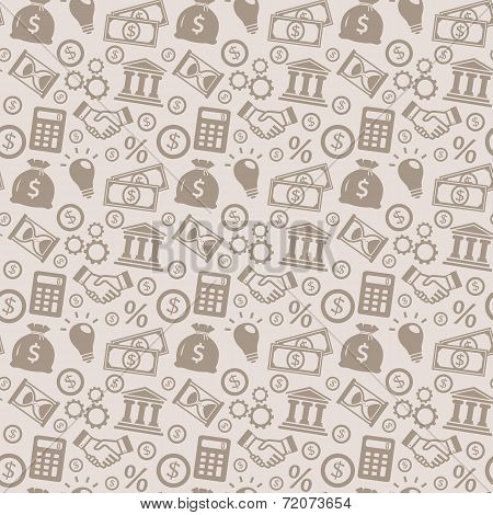 Business seamless pattern. Vector background.