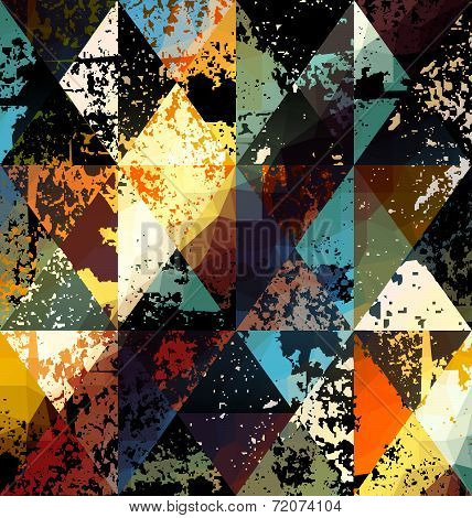Grunge geometric pattern.
