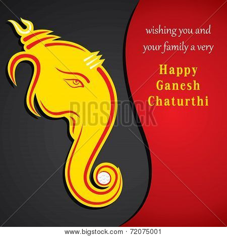 happy ganesh chaturthi festival greeting card background vector
