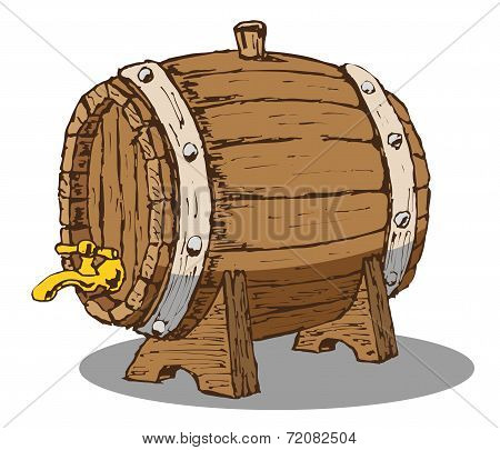 wooden barrel