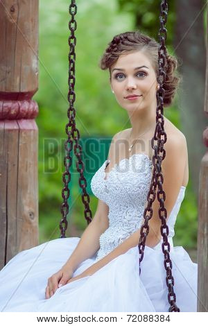 Bride on a swing