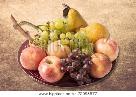 Still life with fresh fruits