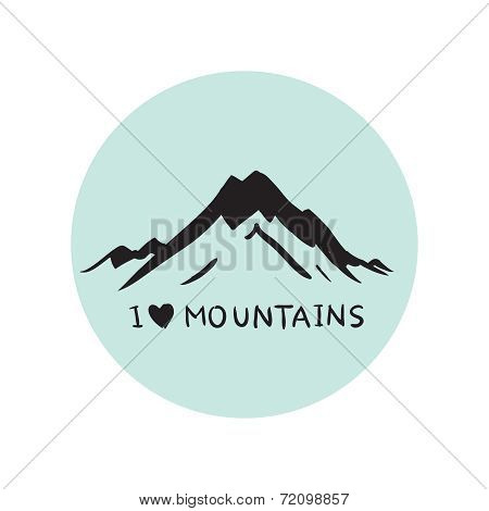Blue mountains  illustration  vector