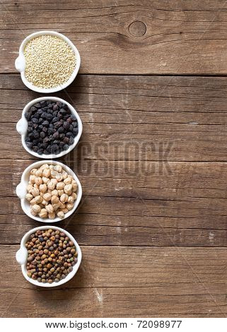 Cereals And Legumes In Bowls