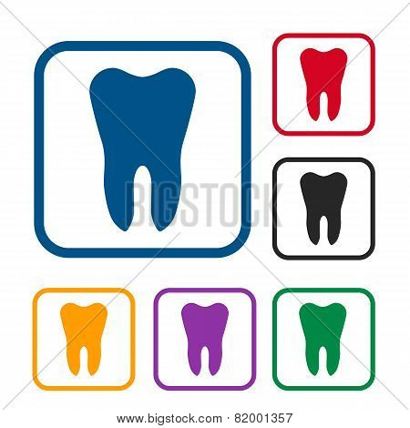 Tooth icon set