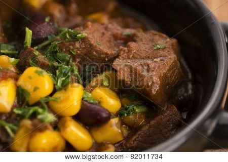 Tasty Winter Traditional Hot Pot Stew With Meat And Vegetables