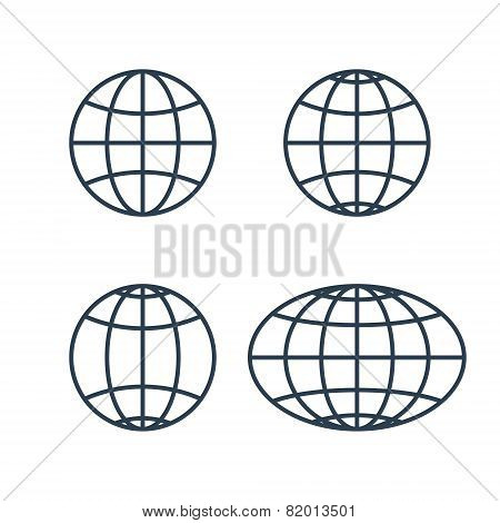Globe Earth World Icons