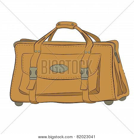 Yellow leather bag